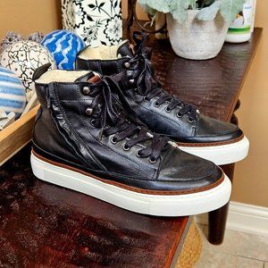 Brusque Unisex Soft Leather High-Tops, Black, EU 40 (US M-7; W-9)